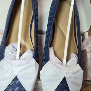 Easy Spirit Navy Woven Flats